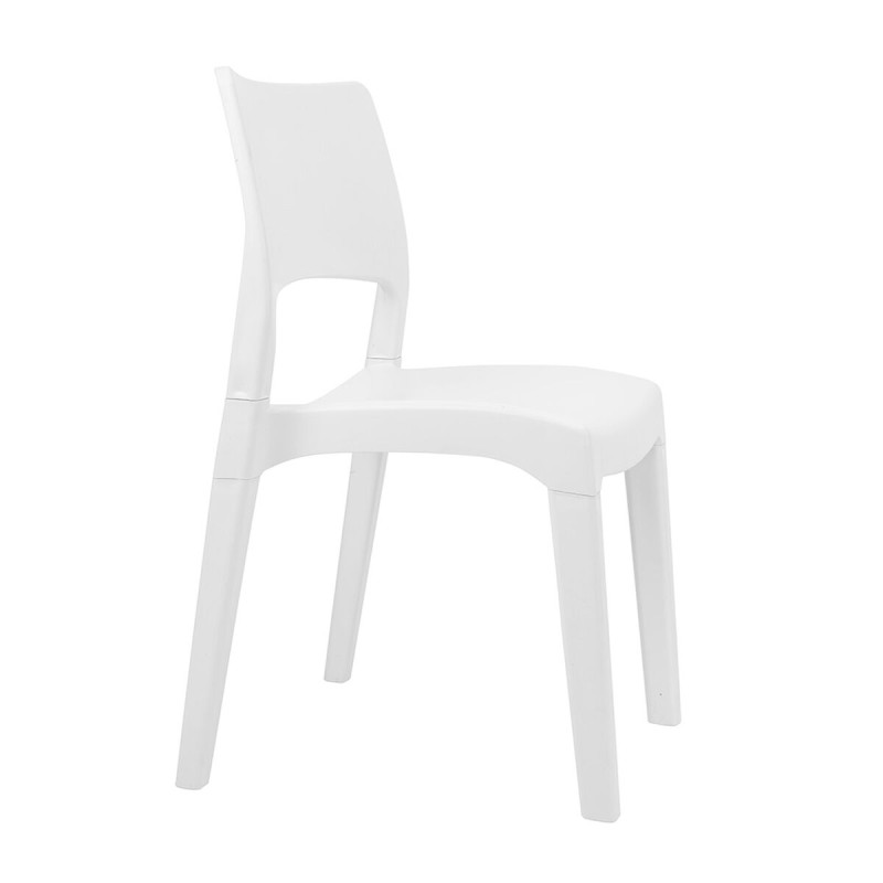 Silla de Jardín Progarden Klik Klak 52 x 53,5 x 82 cm Apilable Blanco