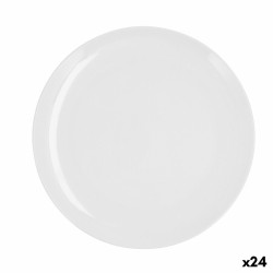 Plato Llano Quid Select Basic Blanco Plu00e1stico 25 cm (24 Unidades)