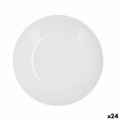 Plato Hondo Quid Select Basic Blanco Plu00e1stico 23 cm (24 Unidades)