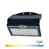 Aplique de Pared EDM Sensor de Movimiento Solar 6 W Negro (6500 K)