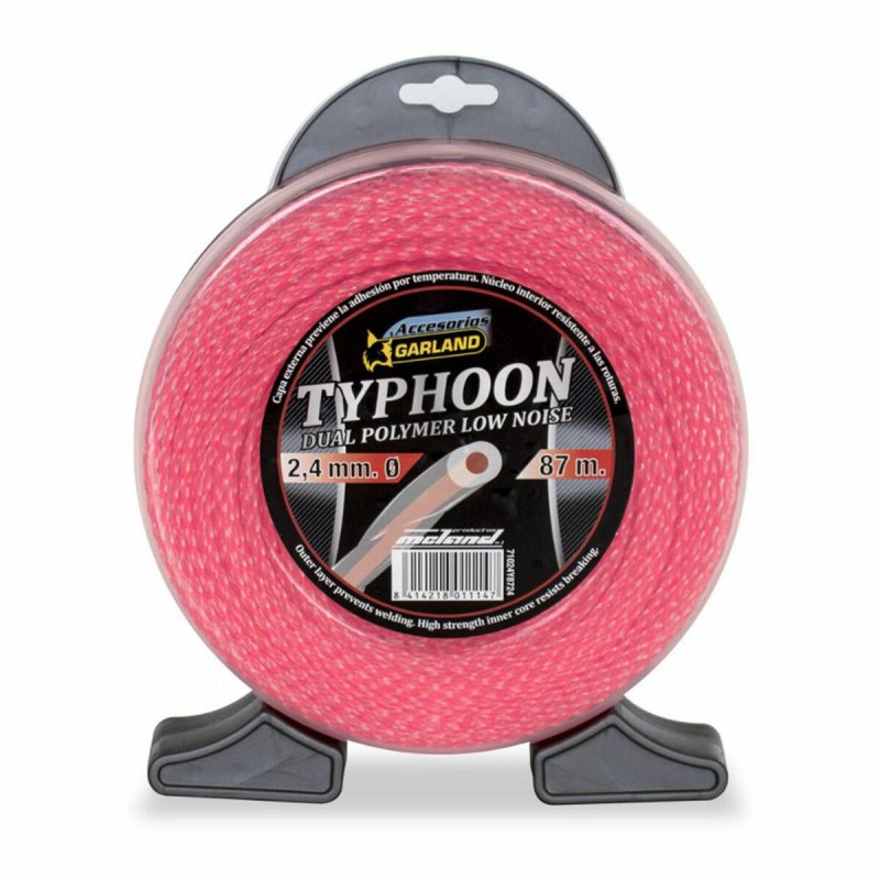 Hilo de recortadora Garland Typhoon 71024Y8724 87 m 2,4 mm doble capa