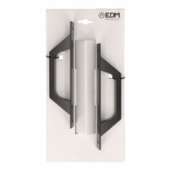 Asas EDM 6804 Recta Negro Aluminio 2 Unidades 200 x 25 mm