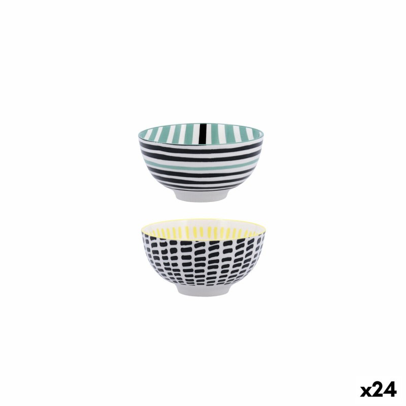 Cuenco Bidasoa Zigzag Multicolor Ceru00e1mica 11 cm (24 Unidades)