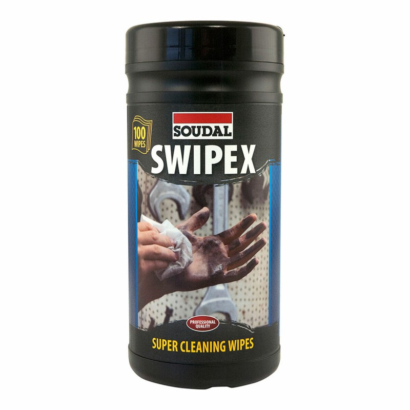 Paquete de Toallitas Limpiadoras Soudal Swipex XXL 113551 (100 Unidades)