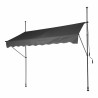 Toldo Ajustable Gris Poliéster 250 x 120 cm