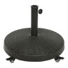 Base para Sombrilla 841097 Negro Polietileno Acero Con ruedas Ø 52 cm