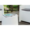 Conjunto de Mesa con 2 Sillones IPAE Progarden Luna sluc06bg Blanco Jardín (3 Piezas)