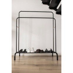 Perchero de Pie Newlux Hangy Duo 30 Negro Metal 115 x 50 x 150 cm