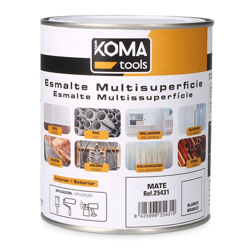 Esmalte acrílico Koma Tools Blanco Mate 750 ml