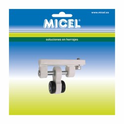 Polea para pérgola Micel TLD21 Nailon 65 x 18,5 x 48 mm Corredera Blanco