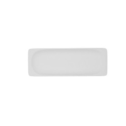 Bandeja de Aperitivos Bidasoa Fosil Blanco Ceru00e1mica Alu00famina 25,6 x 9,1 x 2,3 cm (9 Unidades)