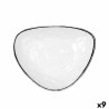 Plato Llano Quid Select Filo Blanco Negro Plu00e1stico Triangular 26 x 21 x 5,9 cm (9 Unidades)