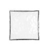 Plato Llano Quid Select Filo Blanco Negro Plu00e1stico Cuadrado 19 x 19 x 4,5 cm (12 Unidades)