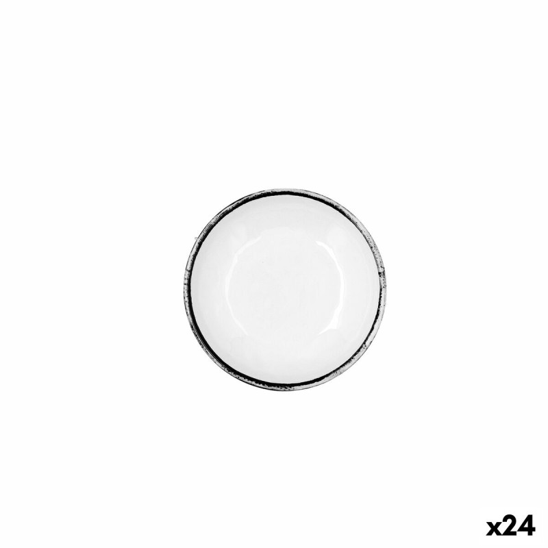 Cuenco Quid Select Filo Blanco Negro Plu00e1stico 11,6 x 2,6 cm (24 Unidades)