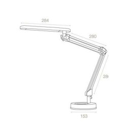 Flexo/Lámpara de escritorio Archivo 2000 Led4Stars Plateado Aluminio ABS 394 Lm