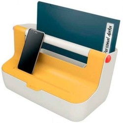 Caja de Almacenamiento Leitz Cosy Amarillo ABS 21,4 x 19,6 x 36,7 cm Asa de transporte