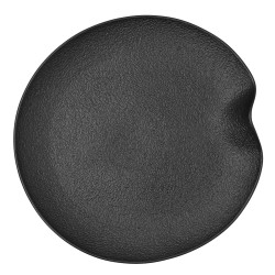 Bandeja de Aperitivos Bidasoa Fosil Negro Ceru00e1mica Alu00famina 31,4 x 31,2 x 4 cm (4 Unidades)