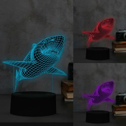 Lámpara de LED iTotal 3D Tiburón 12,1 x 4 x 20,7 cm Plástico 21 cm