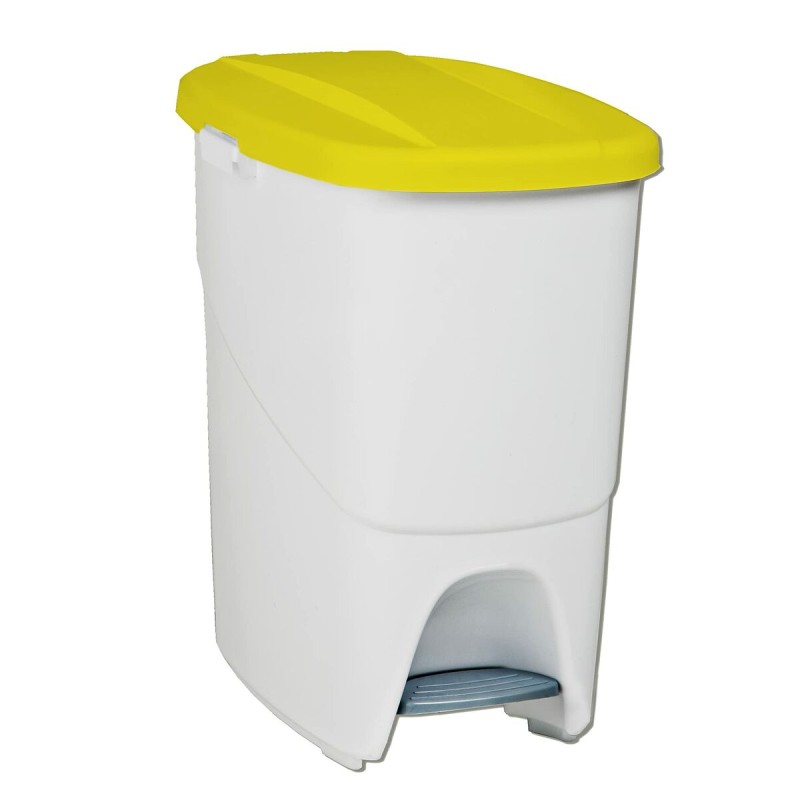 Papelera con Pedal Amarillo Rectangular 25 L