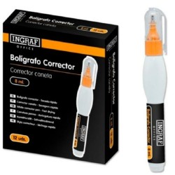 Lápiz Corrector Ingraf 8 ml (12 Unidades)