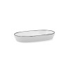 Bandeja de Aperitivos Ariane Vital Filo Blanco Negro Ceru00e1mica Alu00famina 17,3 x 2,6 x 10 cm (8 Unidades)