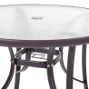 Mesa de Comedor Neila 90 x 90 x 72 cm Cristal Acero