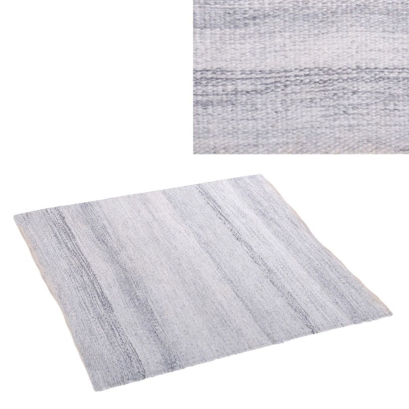 Alfombra de Exterior Goa 160 x 230 x 0,5 cm PET Blanco/Gris