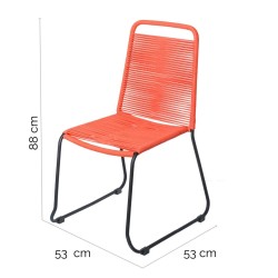 Silla de Jardín Antea 57 x 61 x 90 cm Rojo Cuerda