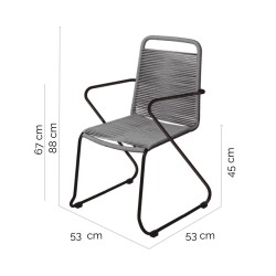 Silla de Jardín Antea 57 x 65,5 x 90 cm Cuerda