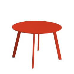 Mesa auxiliar Marzia 60 x 60 x 42 cm Rojo Acero