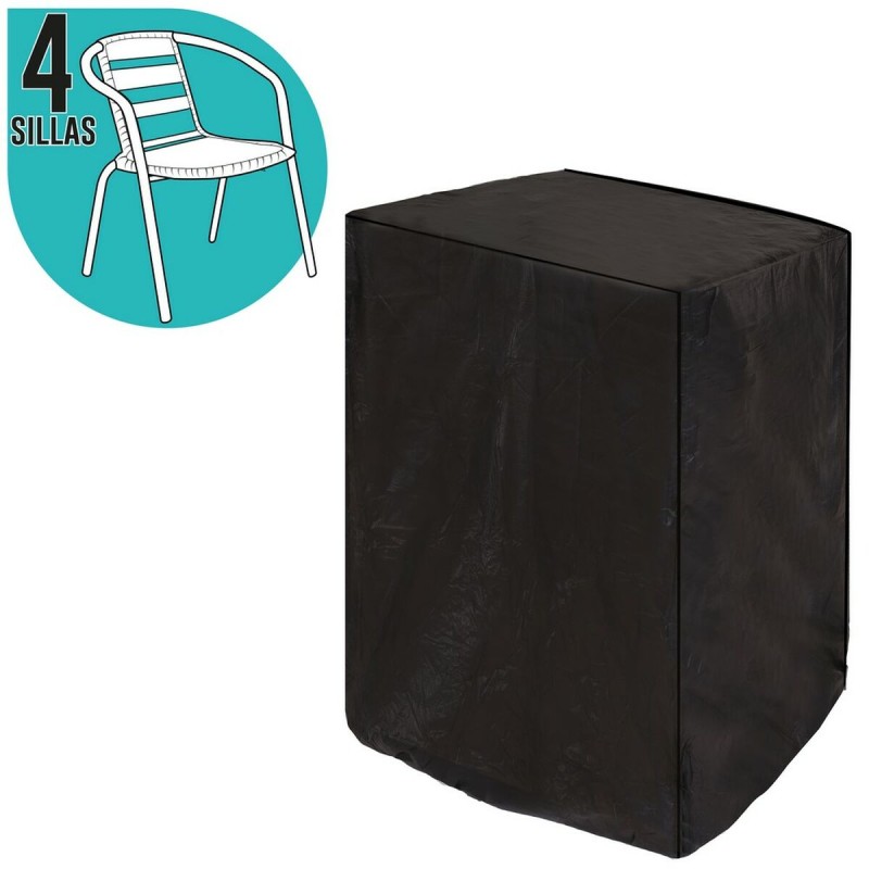 Funda para Silla Para sillas Negro PVC 66 x 66 x 109 cm