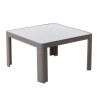 Mesa auxiliar Stella Gris Aluminio Cristal Templado 70 x 70 x 40 cm