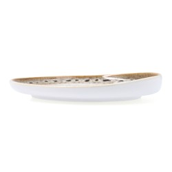 Plato Llano Ariane Jaguar Freckles Marru00f3n Ceru00e1mica Ovalado 18,7 cm (6 Unidades)