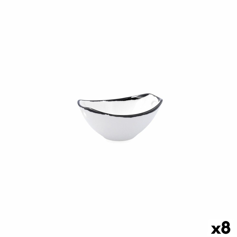 Cuenco Ariane Vital Filo Blanco Negro Ceru00e1mica 11,6 cm (8 Unidades)