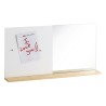 Espejo de pared Blanco Cristal madera de roble DMF 50,4 x 7 x 25,4 cm