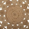 Alfombra 120 x 120 x 1 cm Natural Yute