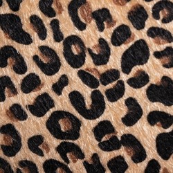 Reloj de Pared 48 x 3,5 x 48 cm Tejido Sintético Metal Leopardo