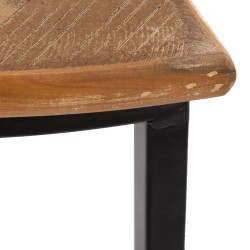 Mesa auxiliar Marrón Negro Metal Hierro Madera MDF 62,5 x 62,5 x 73 cm 62,5 x 31 x 73 cm (2 Unidades)