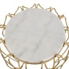 Mesa auxiliar 50 x 50 x 54,6 cm Dorado Metal Blanco Mármol