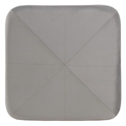 Puff Tejido Sintético Gris Madera 60 x 60 x 40 cm