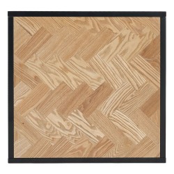 Mesita de Noche SPIKE 55 x 55 x 45 cm Natural Metal Madera