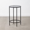 Mesa auxiliar Cristal Negro Metal 40 x 40 x 65 cm