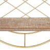 Estante Natural Dorado Metal Madera 43 x 13 x 43 cm