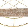 Estante 51 x 14 x 51 cm Natural Dorado Metal Madera