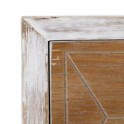 Mesita de Noche COUNTRY Natural Blanco Madera de abeto 50 x 35 x 55 cm Madera MDF