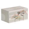 Caja Decorativa PVC Lona Papel DMF Flores 30 x 18 x 15 cm (2 Piezas)