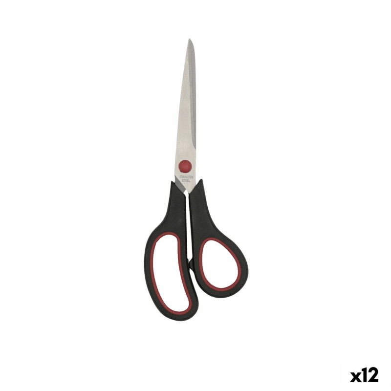 Tijeras de Cocina Quid Rico Negro Rojo Metal 21 cm (12 Unidades)