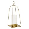 Portavelas Cristal Dorado Metal 23 x 23 x 56 cm