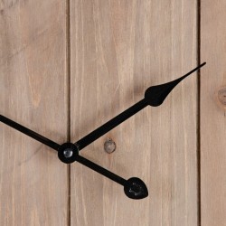 Reloj de Pared Natural Negro 60 x 4 x 60 cm DMF