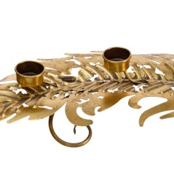 Portavelas 60,5 x 28,5 x 11 cm Dorado Metal